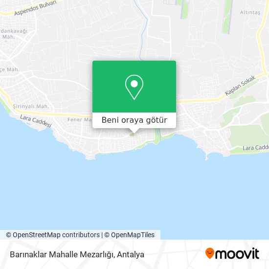 Barınaklar Mahalle Mezarlığı harita