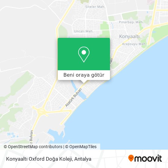 Konyaaltı Oxford Doğa Koleji harita