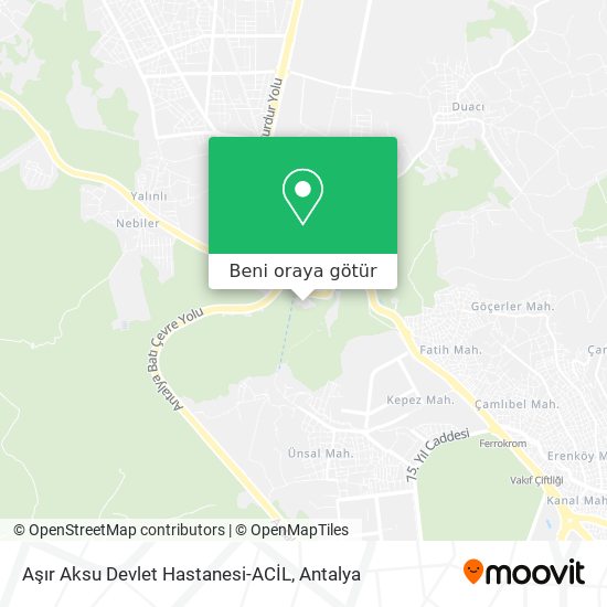 Aşır Aksu Devlet Hastanesi-ACİL harita