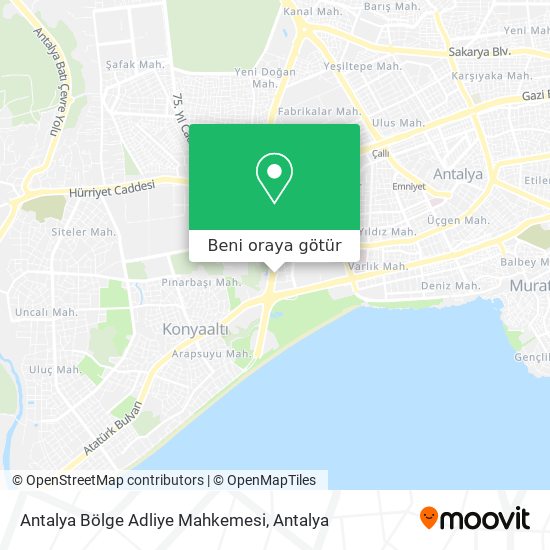Antalya Bölge Adliye Mahkemesi harita
