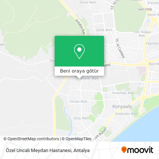 Özel Uncalı Meydan Hastanesi harita