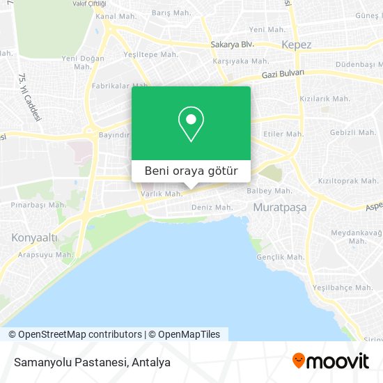 Samanyolu Pastanesi harita