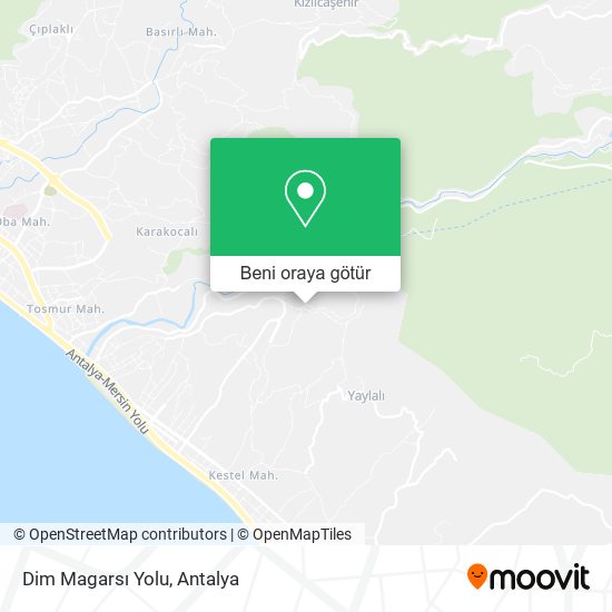 Dim Magarsı Yolu harita