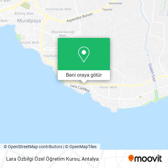 Lara Özbilgi Özel Öğretim Kursu harita