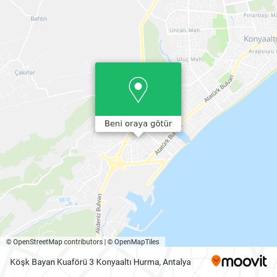 Köşk Bayan Kuaförü 3 Konyaaltı Hurma harita