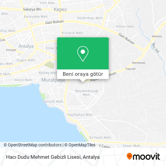 Hacı Dudu Mehmet Gebizli Lisesi harita