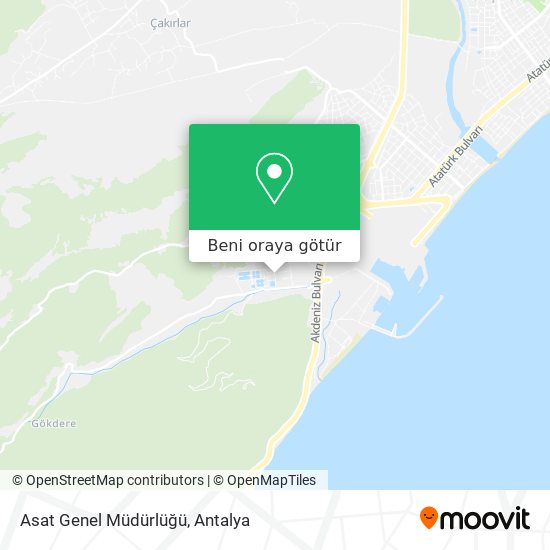 Asat Genel Müdürlüğü harita