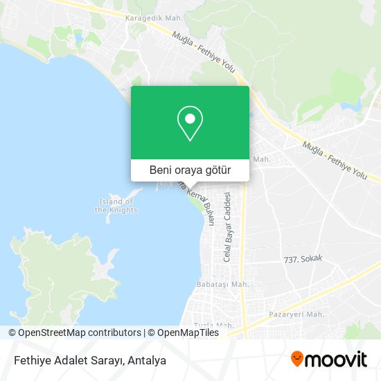 Fethiye Adalet Sarayı harita