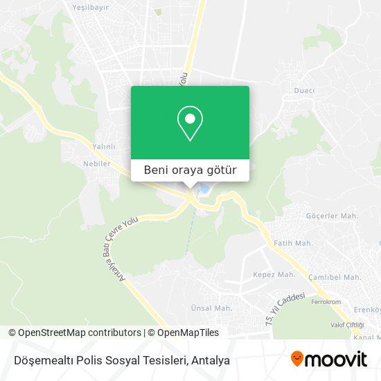 Döşemealtı Polis Sosyal Tesisleri harita