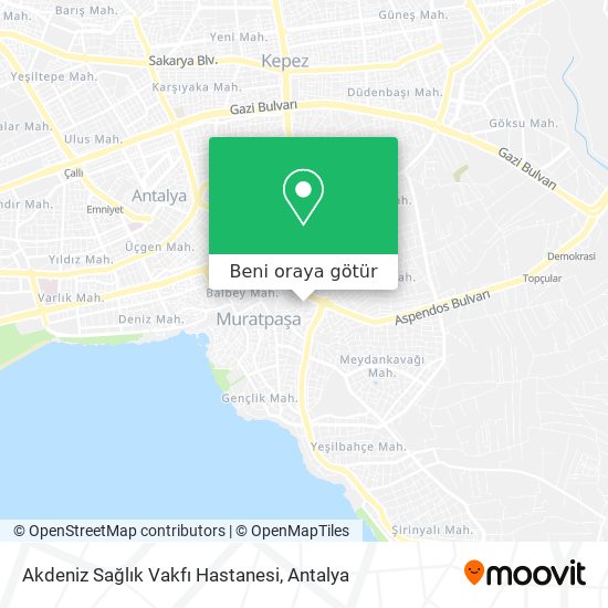 Akdeniz Sağlık Vakfı Hastanesi harita