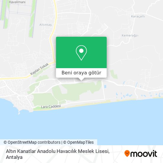 Altın Kanatlar Anadolu Havacılık Meslek Lisesi harita