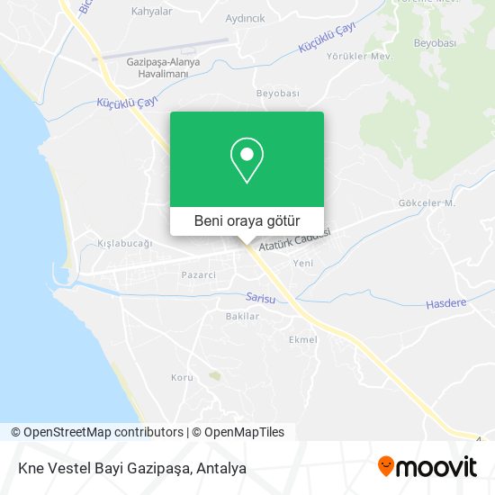 Kne Vestel Bayi Gazipaşa harita