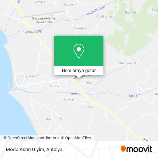Moda Asrın Giyim harita