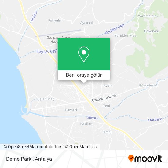 Defne Parkı harita