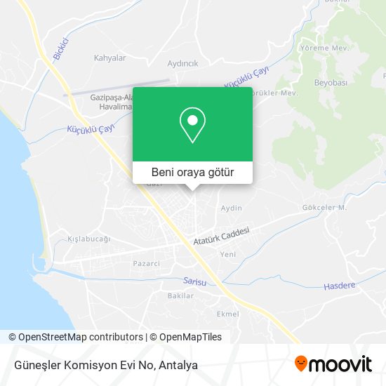 Güneşler Komisyon Evi No harita
