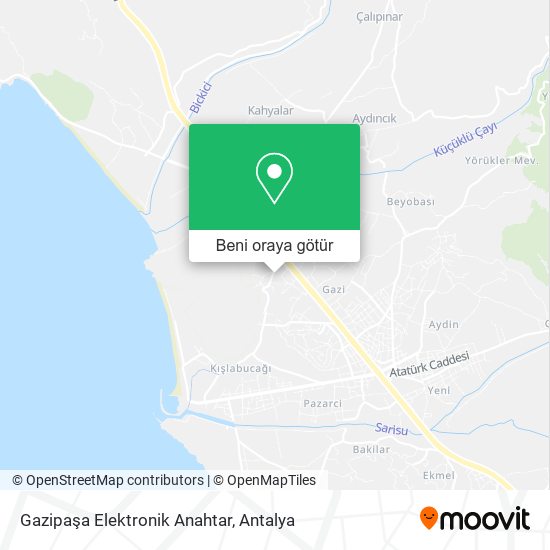 Gazipaşa Elektronik Anahtar harita