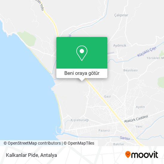 Kalkanlar Pide harita