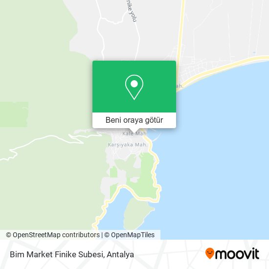 Bim Market Finike Subesi harita