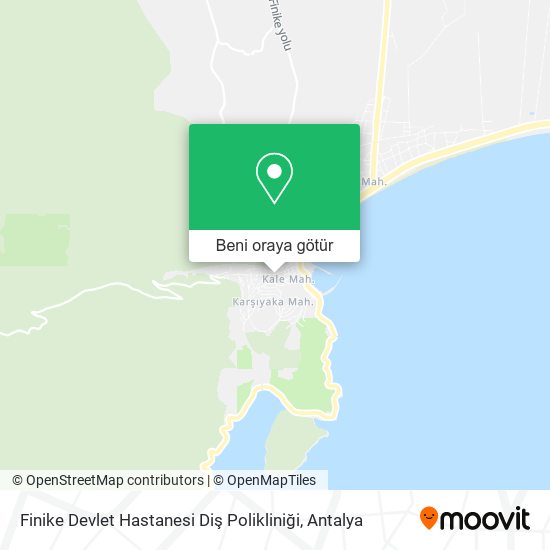 Finike Devlet Hastanesi Diş Polikliniği harita