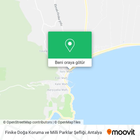 Finike Doğa Koruma ve Milli Parklar Şefliği harita
