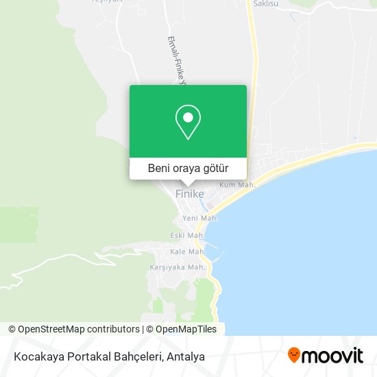 Kocakaya Portakal Bahçeleri harita
