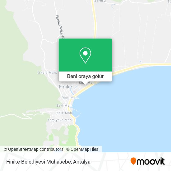 Finike Belediyesi Muhasebe harita