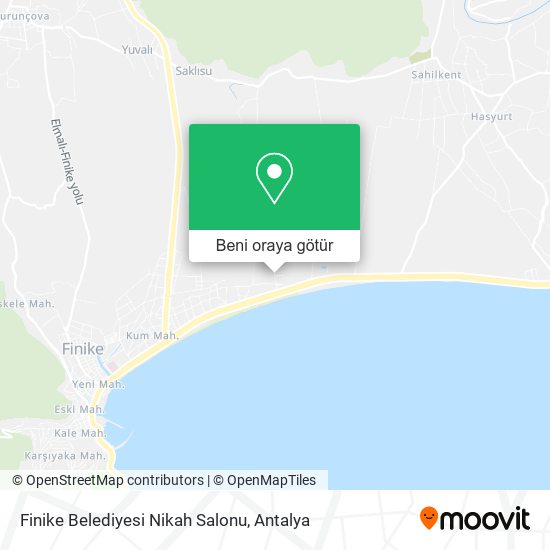 Finike Belediyesi Nikah Salonu harita