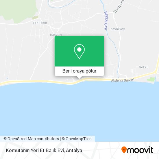 Komutanın Yeri Et Balık Evi harita