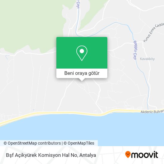 Bşf Açikyürek Komisyon Hal No harita