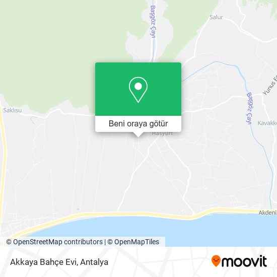 Akkaya Bahçe Evi harita