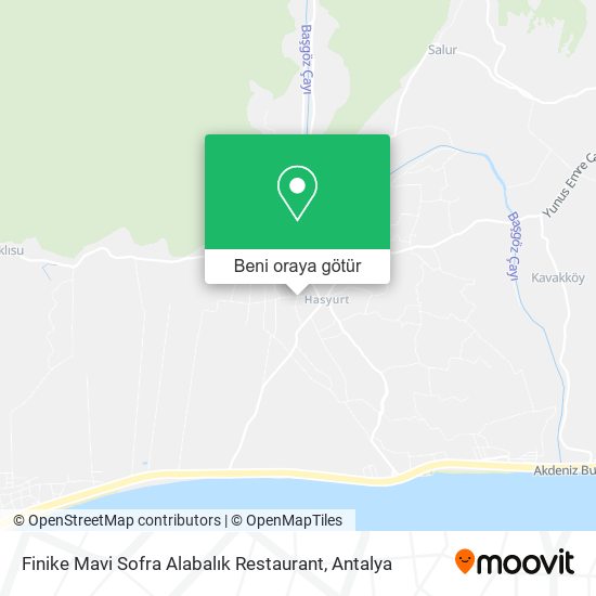 Finike Mavi Sofra Alabalık Restaurant harita