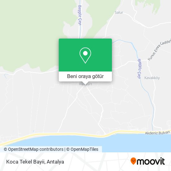 Koca Tekel Bayii harita
