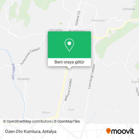 Özen Oto Kumluca harita