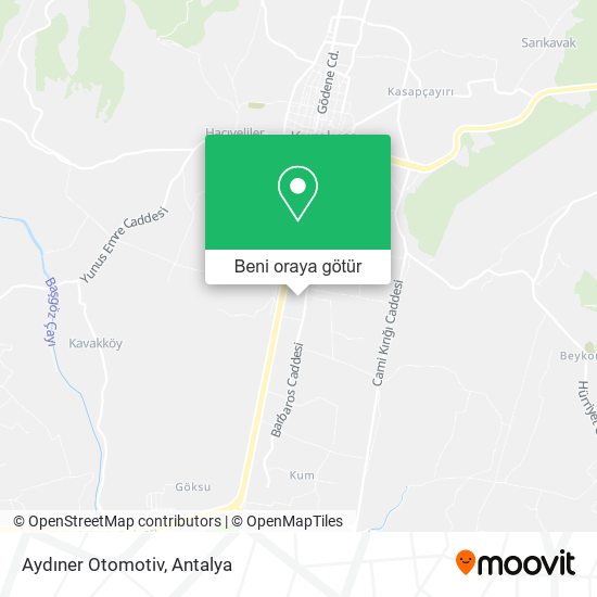 Aydıner Otomotiv harita