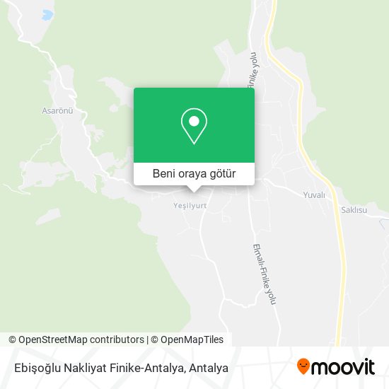 Ebişoğlu Nakliyat Finike-Antalya harita