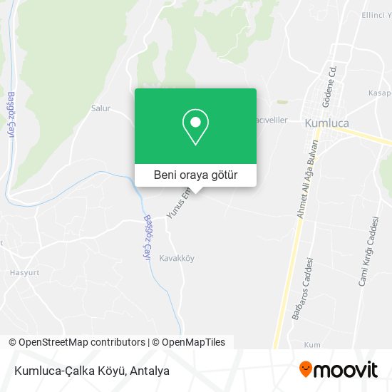 Kumluca-Çalka Köyü harita