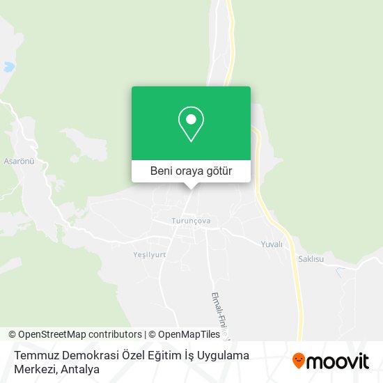 Temmuz Demokrasi Özel Eğitim İş Uygulama Merkezi harita