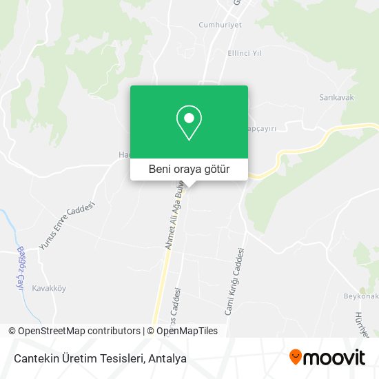Cantekin Üretim Tesisleri harita