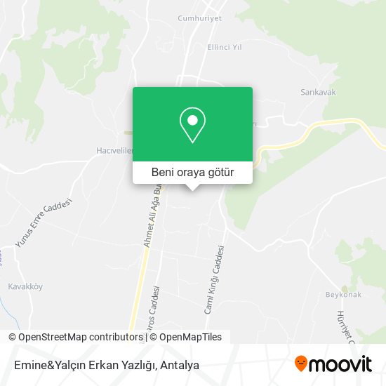 Emine&Yalçın Erkan Yazlığı harita