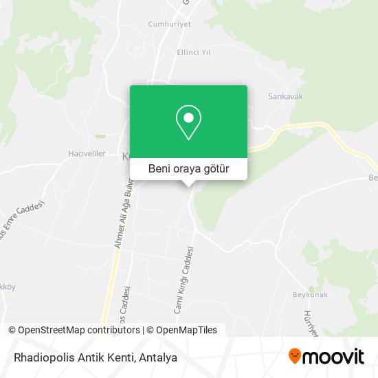 Rhadiopolis Antik Kenti harita