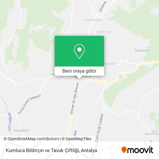 Kumluca Bıldırçın ve Tavuk Çiftliği harita