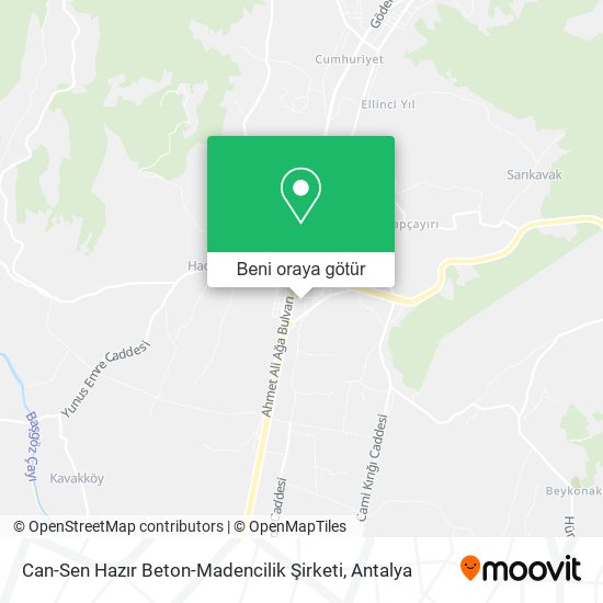 Can-Sen Hazır Beton-Madencilik Şirketi harita