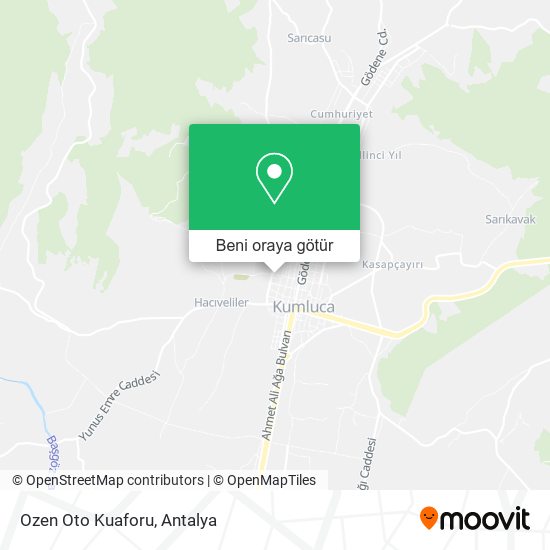 Ozen Oto Kuaforu harita