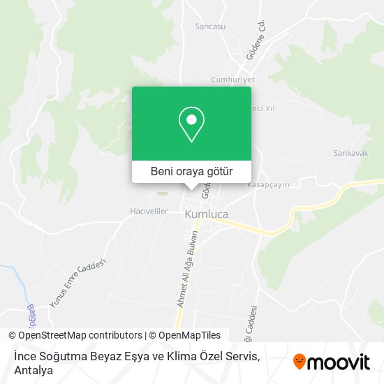 İnce Soğutma Beyaz Eşya ve Klima Özel Servis harita