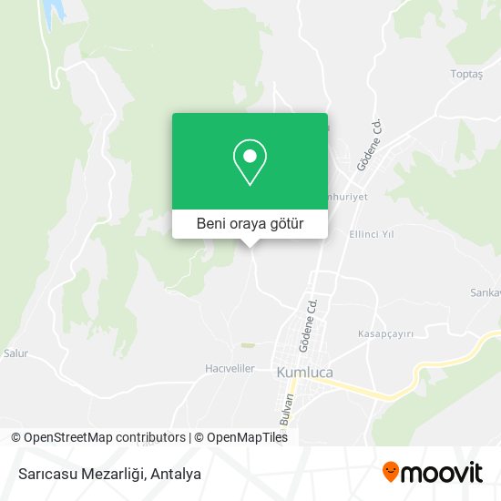 Sarıcasu Mezarliği harita