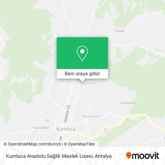 Kumluca Anadolu Sağlık Meslek Lisesi harita