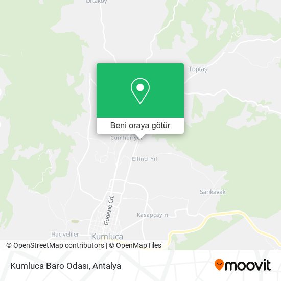 Kumluca Baro Odası harita
