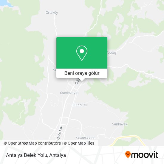 Antalya Belek Yolu harita