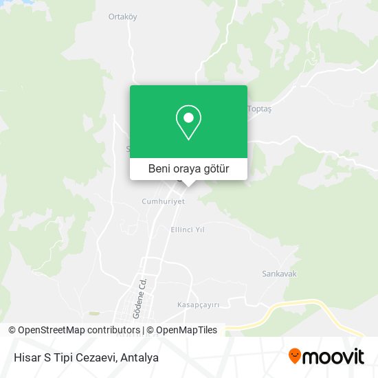 Hisar S Tipi Cezaevi harita