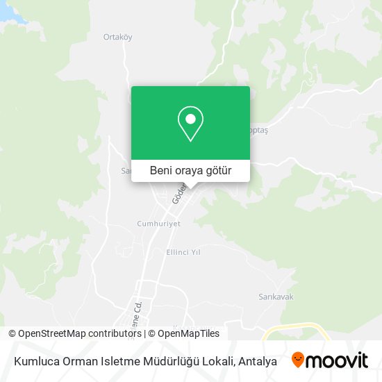 Kumluca Orman Isletme Müdürlüğü Lokali harita
